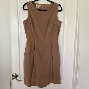 Cali Cali Faux Suede Sleeveless Tan Romper Dress